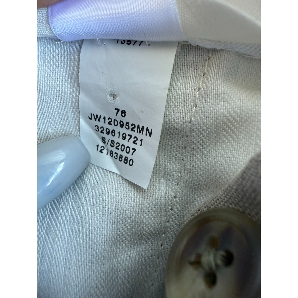 John W. Nordstrom Dress Pants Mens 36R Tan Beige Linen Pleated Old Money Classic - Picture 12 of 15